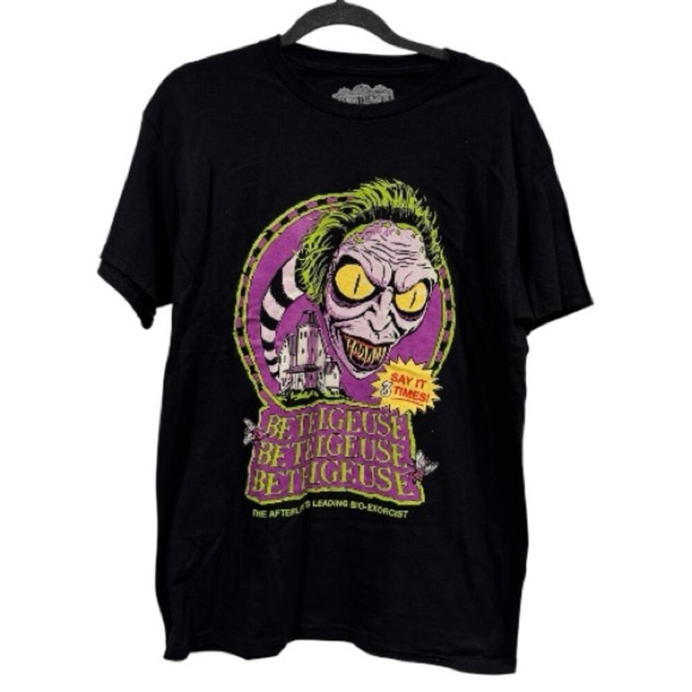 Spirit Halloween Betelgeuse Short Sleeve Graphic Tee Print NWOT Extra Large